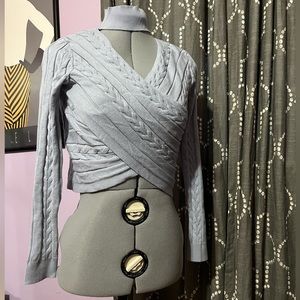 Pink Rose Sweater top in Periwinkle | Size S